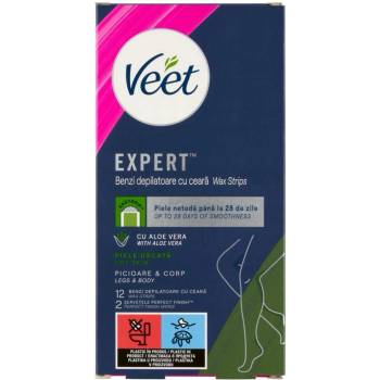 Veet Веет Експертни ленти със студена смола за суха кожа 12бр (5997321774770)