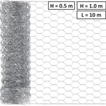 NIKA Хексагонална мрежа HOBBY FENCE, 25 x 25 мм. , ∅ 0.8 мм. , поцинкована (RO 81888)