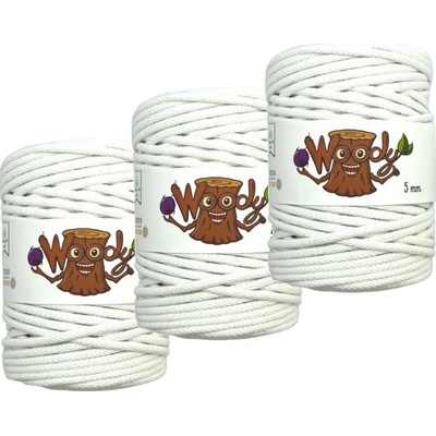 Woody Crafts 3x Woody 5 mm – Bílá (100m)