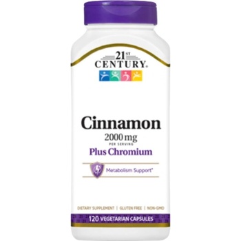 21st Century Cinnamon 2000 mg + Chromium [120 капсули]