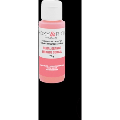 Roxy and Rich Kakaové maslo farbené na koralovo oranžovú 78 g