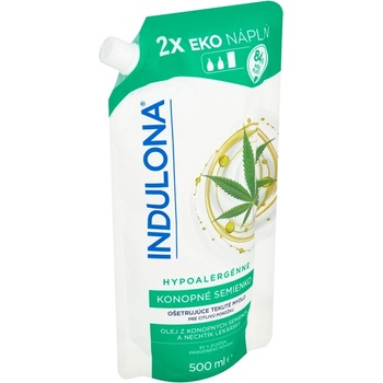 Indulona Tekuté mydlo náhradná náplň Konopné semienko 500 ml