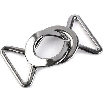 TextilCentrum.cz Stoklasa Zapínání kovové, spona 740430/1 nikl, stříbrná průvlek 24mm, rozměr 31x52 mm