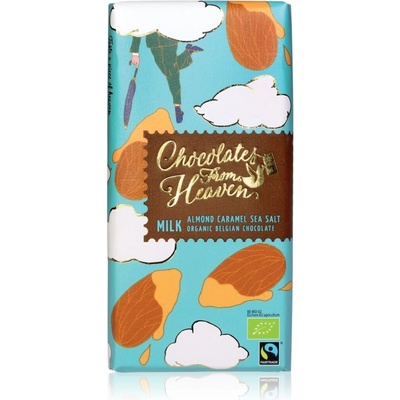 Chocolates from Heaven Mliečna čokoláda s mandľami, karamelom a morskou soľou mliečna čokoláda 100 g