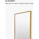 Casa Chic Croxley Стенно огледало с метална рамка, правоъгълно, 90 x 60 см (EL-MIR-MET-90X60-GLD) (EL-MIR-MET-90X60-GLD)