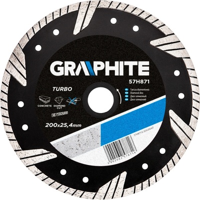Graphite Diamantový kotúč 200 x 25,4 mm 57H871