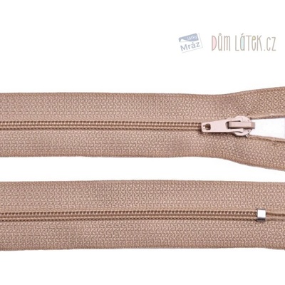 Zips špirálový 6mm nedeliteľný 25cm béžový