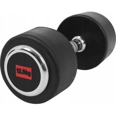 Gorilla Sports Potažené pogumované jednoruční činky 1 x 12,5 kg