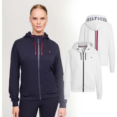 Tommy Hilfiger Kingston Zip-up Hoodie dámská ecru – Zboží Dáma