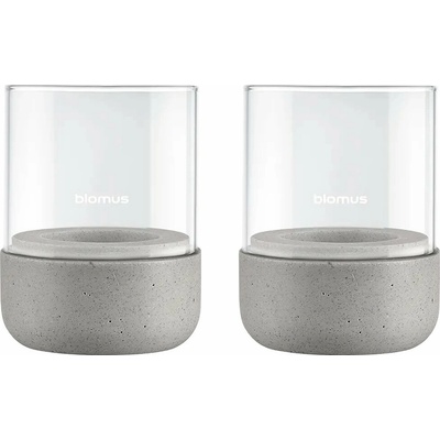 Blomus CALMA set 2 svícnů - polyresin šedá XS