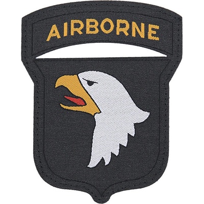 Nášivka textilná Fostex 101st. Airborne - čierna-farebná