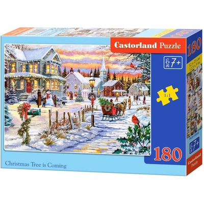 Castorland Пъзел Castorland от 180 части - Коледната елха идва