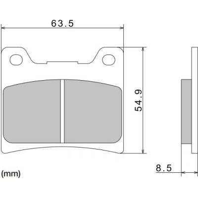Brzdové destičky, NISSIN (semi-metalická směs) 2 ks v balení NISSIN M501-371