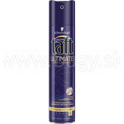 Taft Ultimate lak na vlasy 6 maximálne silný s kryštálovým leskom 250 ml