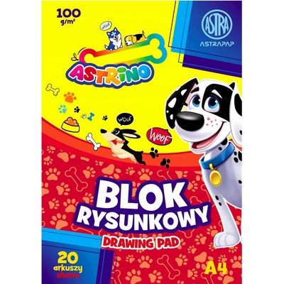 ASTRINO Náčrtník skicár A4 20 listov 100g/m2 mix motívov 106021011