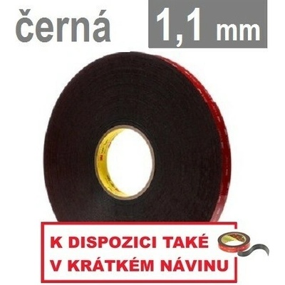 3M VHB 5952-F Obojstranne silne lepiaca akrylová páska 1,1 mm 9 mm x 3 m čierna