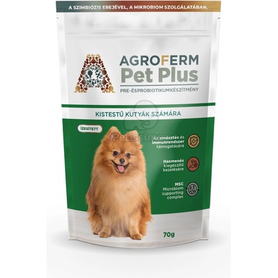 Agroferm Pet Plus овкусен симбиотик - за кучета от малки породи 70 г