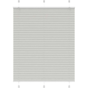 vidaXL Плисирана щора Светло сиво 110x100 cm Ширина на плата 109, 4 cm (4015332)