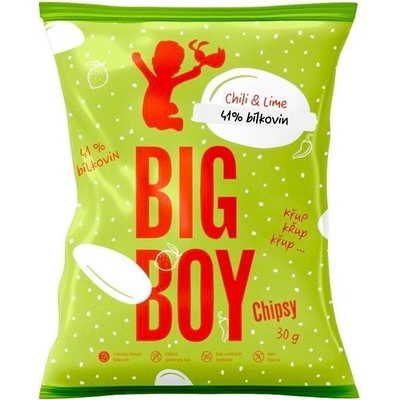 BIG BOY Proteínové chipsy chilli/limetka 30 g