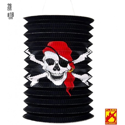 Widmann Černý papírový lampión s motivem pirát válec – Zboží Mobilmania