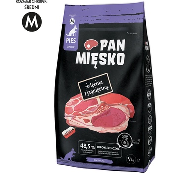 Pan Mięsko Телешко с агнешко М 9 кг (за възрастни кучета)