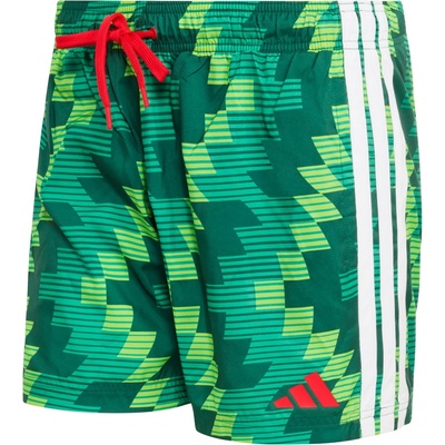 Adidas Мъжки бански слипове adidas Football Inspired Graphic AOP 5'' Shorts Swim brief - Semi Solar Green / Better Scarlet (050-2452-0313)