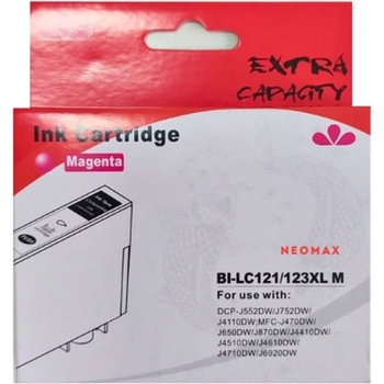 Image 1 of Neomax Касета за Brother MFC J470DW/J650DW/J870DW/J4410DW/J4510DW/J4610DW/J4710DW/J6920DW/J132W, DCP J552DW/J752DW/J4110DW - Magenta - BI-LC123XLM - Neomax - Неоригинална, Заб. : 10 ml капацитет (BI-LC123XLM)