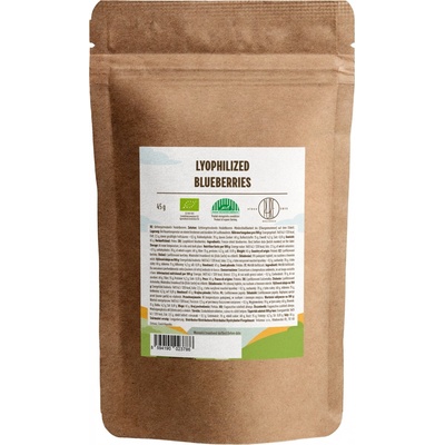 BrainMax Pure Lyophilized Blueberries Lyofilizované čučoriedky BIO 45 g