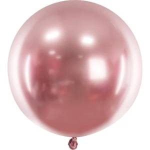 PartyDeco Розово-златен хром балон 60см