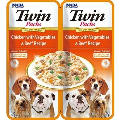Churu Twin Packs dog kuře & zelenina hovězí 80 g