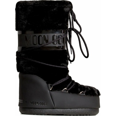 Moon Boot CLASSIC FAUX FUR čierna