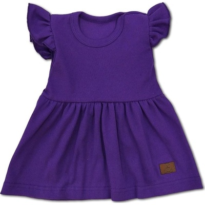 Kojenecké žebrované šatičky Brumlík fialová