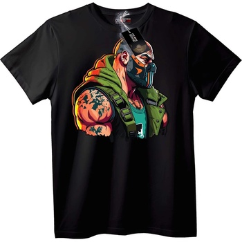 NOONEBRAND Тениска Як Маскиран Воин - 7XL, Black