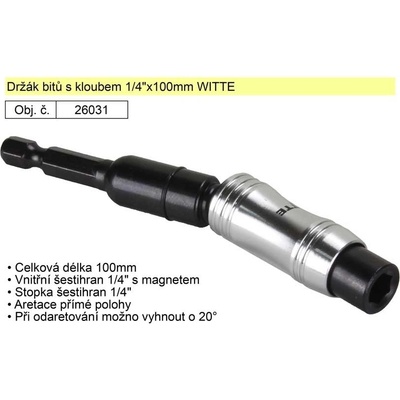 Držák bitů s kloubem WITTE