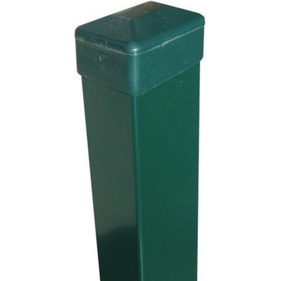 Plotový stĺpik, machová zelená, RAL 6005, 240 × 6 × 4 cm, oceľ, 7059220