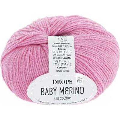 Příze DROPS Baby merino uni color 07 - růžová