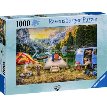 Ravensburger Пъзел Ravensburger от 1000 части - Спокоен къмпинг (12000076)
