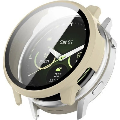 VSECHNONAMOBIL 125933 PC FULL COVER Plastový kryt se sklem pro Garmin Venu 4 45mm IVORY