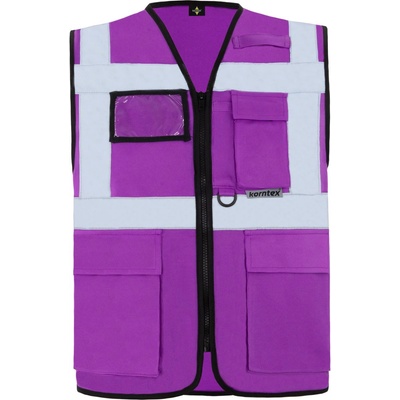 Korntex hi-vis kxmf berlin / Светлоотразителна многофункционална жилетка - лилава xxxl (76kxmf09213)