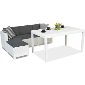 BICA Комплект мебели за отдих от техноратан Colorado Relax Corner 4 бял Bica (BCCOLLCOR4BL)