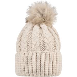 Sterntaler Детска зимна шапка (beanie) Sterntaler Kid's Knitted Beanie Cable Knit Beanie - Graubeige - размер 55 cm (904-2495-0414)