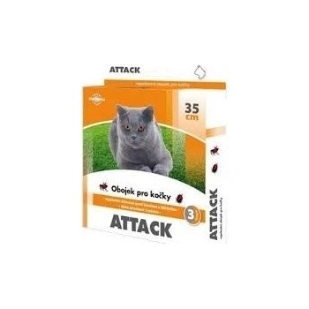 Antiparazitní obojek Attack pro kočky 35 cm