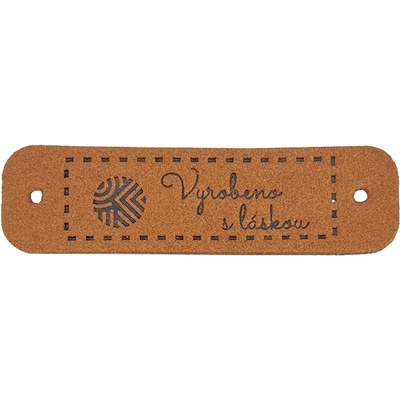 Pro Háčkování Handmade cedulka Vyrobeno s láskou 15 x 55 mm rezavá koženka – Hledejceny.cz