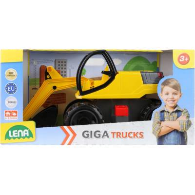 Bagr Lena Giga Trucks Bagger Pro 02141 63 cm, černo-žlutý
