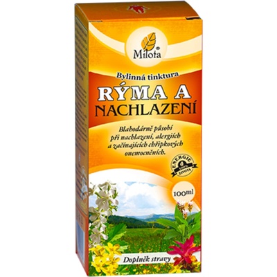 Milota Rýma a nachlazení Bylinná tinktura 100 ml