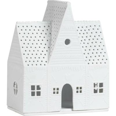 räder Porcelánový svícen Gingerbread House Large, bílá barva, porcelán