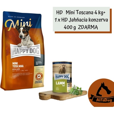 Happy Dog Super Premium Supreme Mini Toscana kačica a losos 4 kg