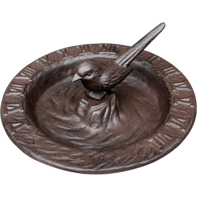 Esschert Design Napájadlo pre vtáky Hours 9 x 24 cm liatina hnedá