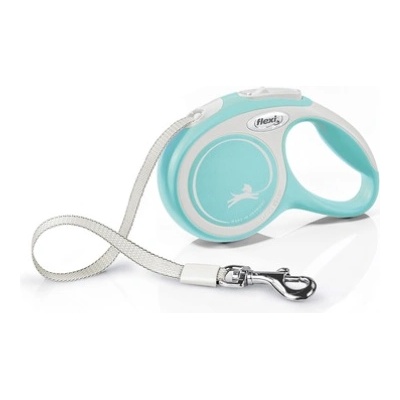 flexi Comfort М- Автоматичен повод за кучета - 5м лента, до 25кг, светло синьо