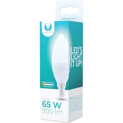 Forever Led žárovka E14 10W 3000K svíčka ceramic